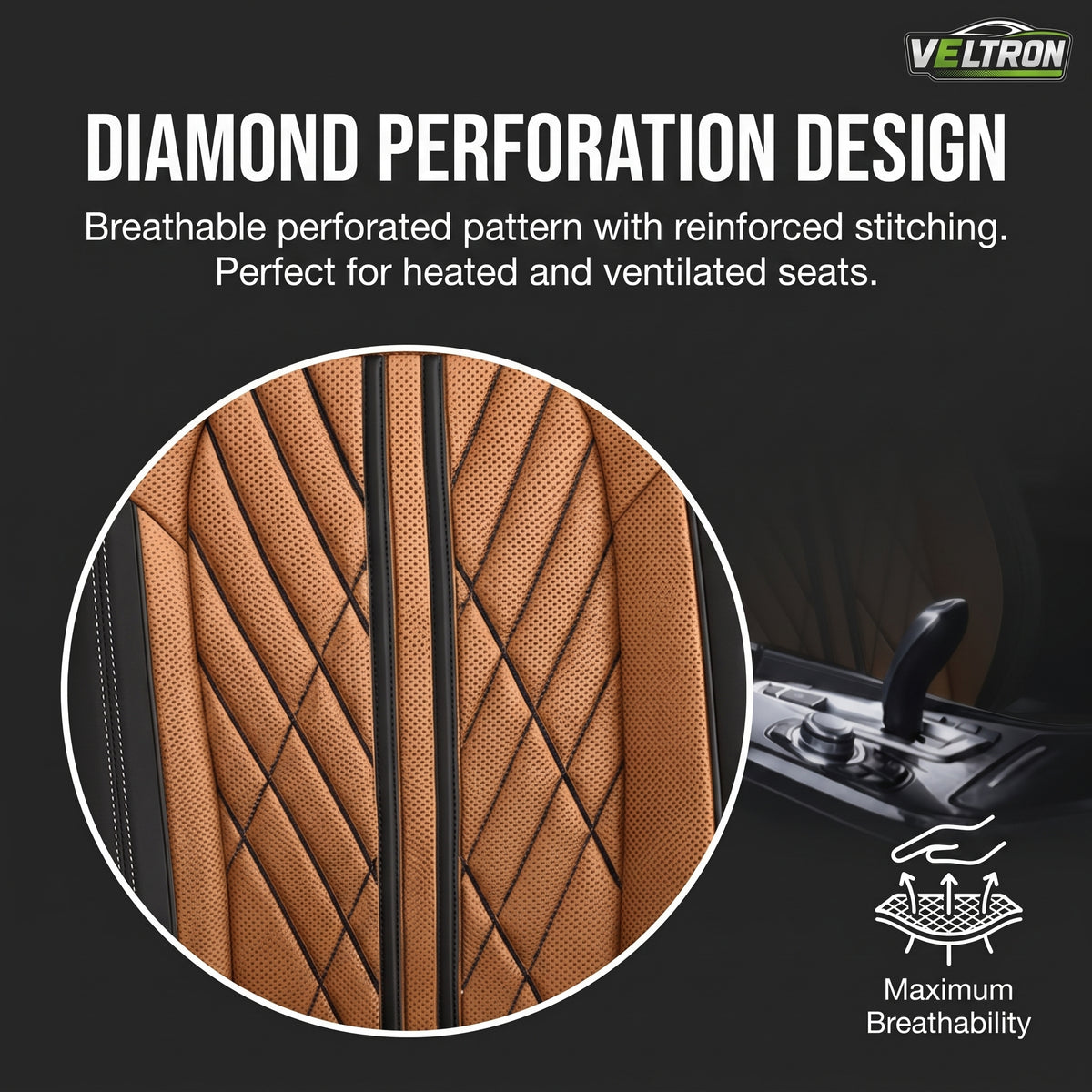 Brown & Black Car Seat Covers
