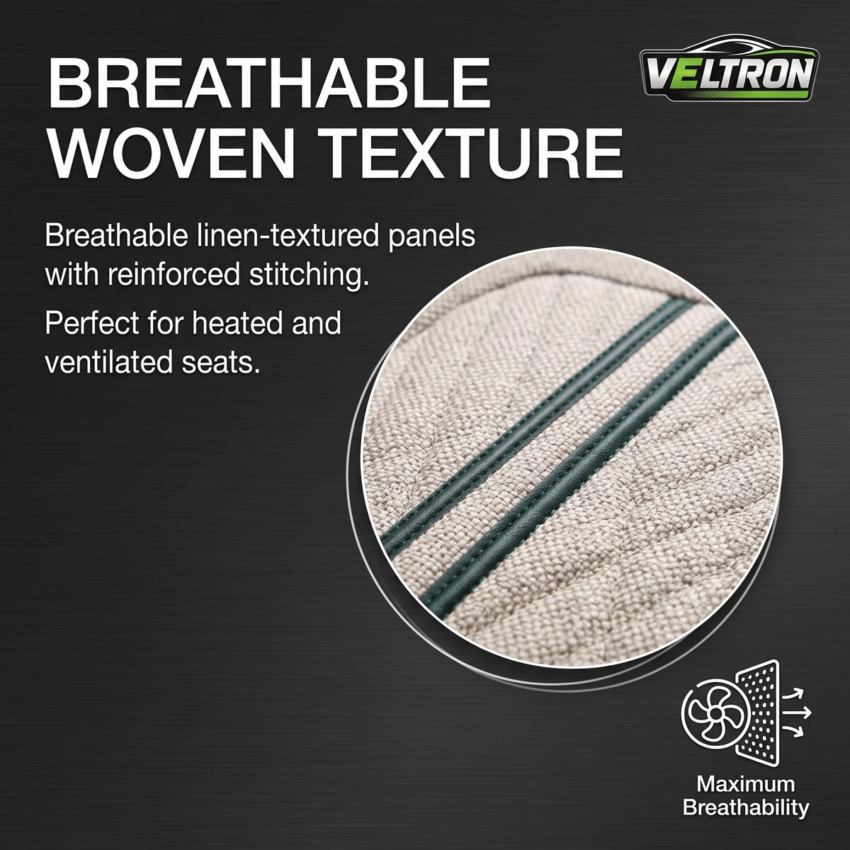 Beige & Green Car Seat Covers