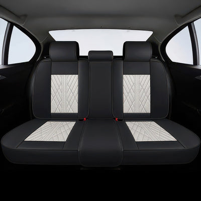 Beige & Black Car Seat Covers