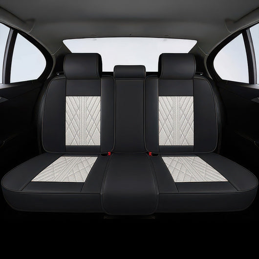 Beige & Black Car Seat Covers
