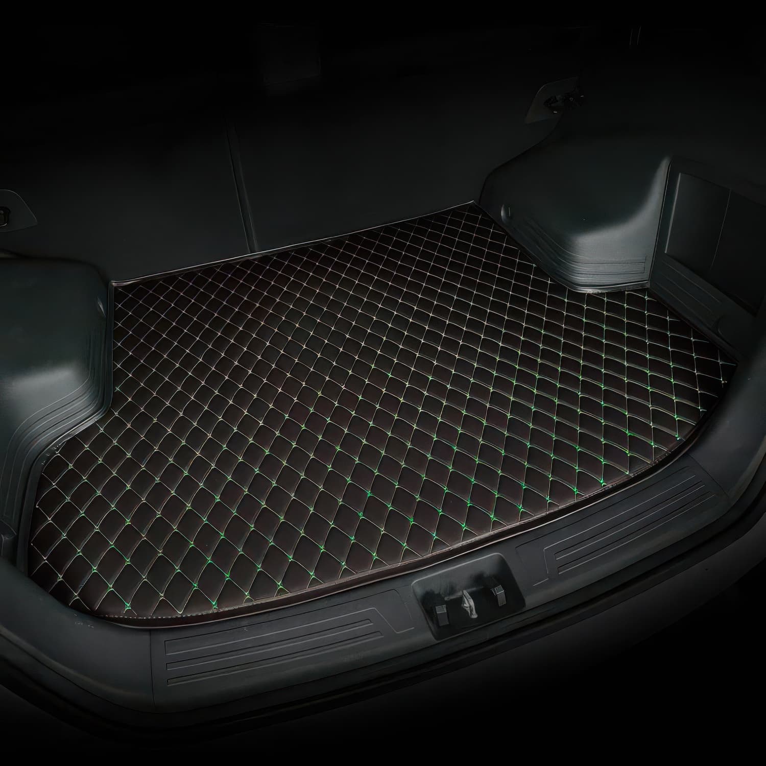 Black & Green Car Boot Liners