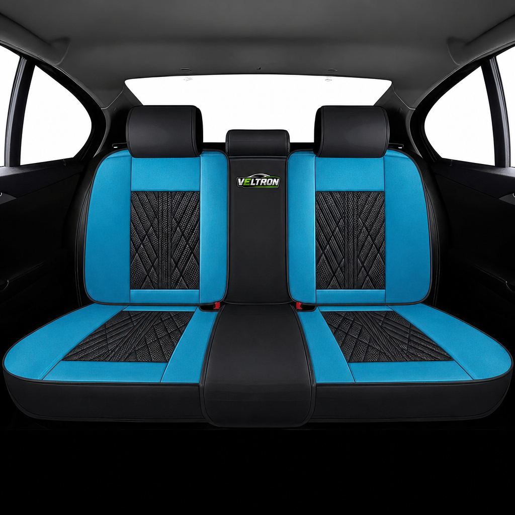 Black & Blue Car Seat Covers