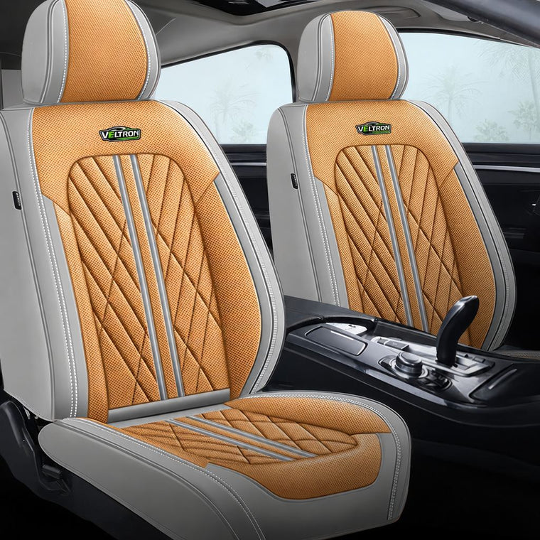 Brown & Gray Car Seat Covers