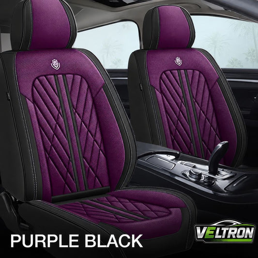 Purple & Black Car Seat Covers