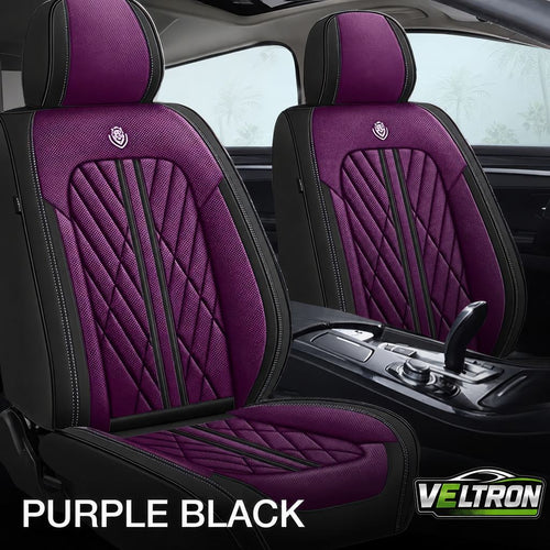 Purple & Black Car Seat Covers